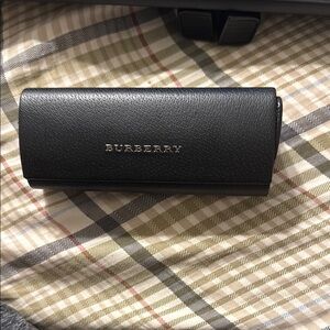 Burberry Black Leather Eyeglasses Case